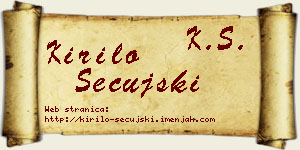 Kirilo Sečujski vizit kartica